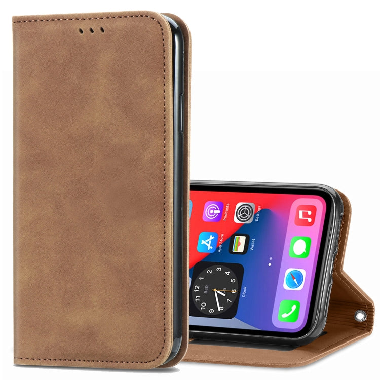 Retro Skin Feel Business Magnetic Horizontal Flip Leather Case with Holder & Card Slots & Wallet & Photo Frame, For iPhone 12 Pro Max, For iPhone 12 / 12 Pro, For iPhone 12 mini