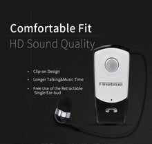 Load image into Gallery viewer, F960 CSR4.1 Retractable Cable Caller Vibration Reminder Anti-theft Bluetooth Headset, Black, White, Silver