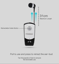 Load image into Gallery viewer, F960 CSR4.1 Retractable Cable Caller Vibration Reminder Anti-theft Bluetooth Headset, Black, White, Silver