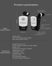 Load image into Gallery viewer, F960 CSR4.1 Retractable Cable Caller Vibration Reminder Anti-theft Bluetooth Headset, Black, White, Silver
