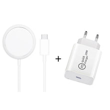 Load image into Gallery viewer, XJ-31 2 in 1 15W Magnetic Wireless Charger + PD 20W USB-C / Type-C Travel Charger Set for iPhone 12 Series, EU Plug, US Plug, UK Plug