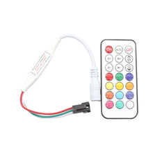Load image into Gallery viewer, RGB LED Controller with 21-keys RF Remote Controller for WS2812B WS2811 LED Strip