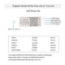 Load image into Gallery viewer, SP110E Bluetooth Pixel light Controller WS2811 WS2812B ws2812 dimmer SK6812 RGB RGBW APA102 WS2801 pixels Led Strip IOS Android