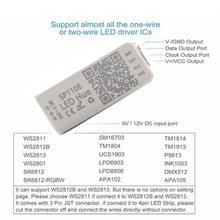 Load image into Gallery viewer, SP110E Bluetooth Pixel light Controller WS2811 WS2812B ws2812 dimmer SK6812 RGB RGBW APA102 WS2801 pixels Led Strip IOS Android