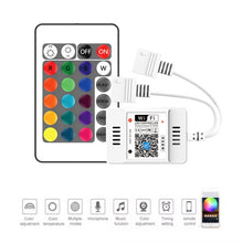 Load image into Gallery viewer, 2 Ways Output LED Strip APP Smart Wifi LED RGB Controller with IR 24Keys Remote Control, 5-24V