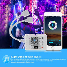 Load image into Gallery viewer, 2 Ways Output LED Strip APP Smart Wifi LED RGB Controller with IR 24Keys Remote Control, 5-24V