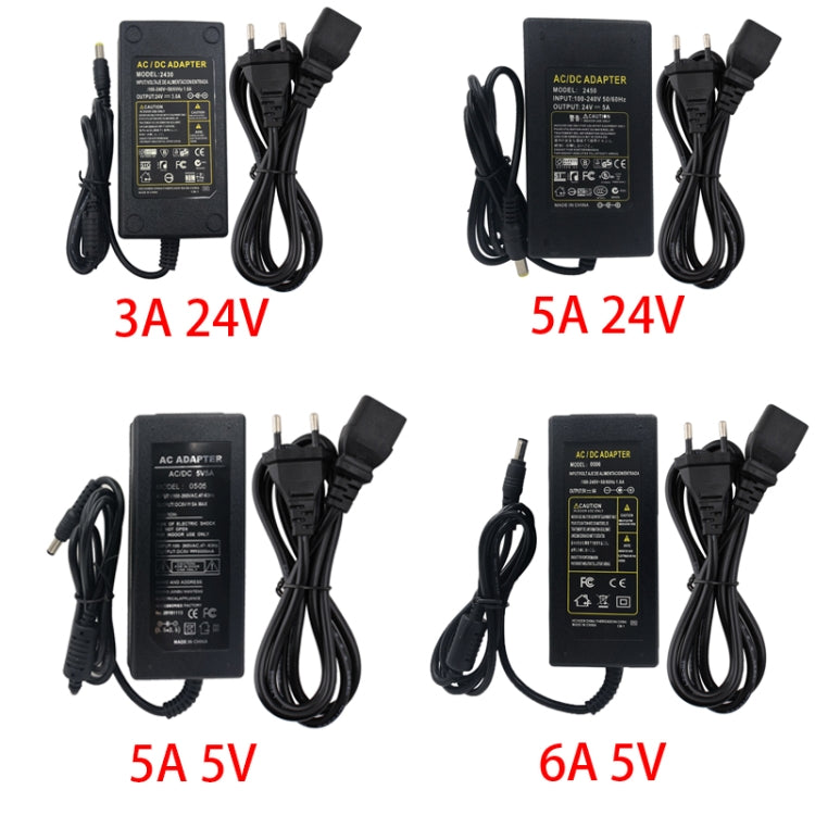 AC to DC 5V 24V Power Adapter Power Supply LED Driver Lighting Transformer 3A 5A 6A Converter Charger For LED Strip Lights, US plug, EU plug, AU plug, UK plug