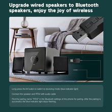 Load image into Gallery viewer, RT02 USB Bluetooth Audio Adapter Receives Transmits 2-in-1 Bluetooth 5.0 Hands-free Talk Car Bluetooth Receiver