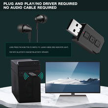 Load image into Gallery viewer, RT02 USB Bluetooth Audio Adapter Receives Transmits 2-in-1 Bluetooth 5.0 Hands-free Talk Car Bluetooth Receiver