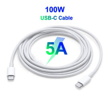 Load image into Gallery viewer, PD-96W 96W PD USB-C / Type-C Laptop Adapter + 2m 5A USB-C / Type-C to USB-C / Type-C Fast Charging Cable for MacBook Pro, EU Plug, US Plug, UK Plug