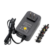 Load image into Gallery viewer, 3V 4.5V 5V 6V 7.5V 9V 12V 2A 2.5A AC DC Adapter Adjustable Power Adapter Universal Charger Power Supply 30W, EU Plug, US Plug