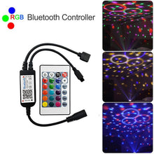 Load image into Gallery viewer, Bluetooth LED RGB Controller with 24 Keys Infrared Controller for 5630 5050 3528 2835 LED Strip, DC 5-24V