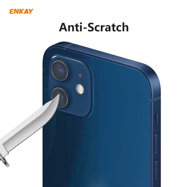 For iPhone 12 / 12 mini ENKAY Hat-Prince 0.2mm 9H 2.15D Round Edge Rear Camera Lens Tempered Glass Film 2 PCS/Set, 1 Set, 2 Set, 5 Set, 10 Set