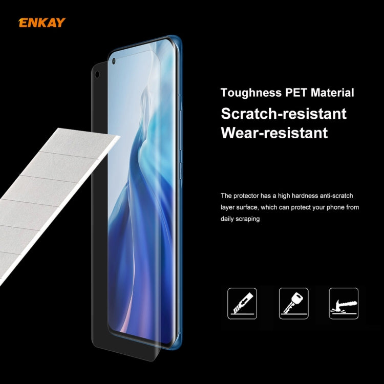 10 PCS ENKAY Hat-Prince 3D Full Screen PET Curved Hot Bending HD Screen Protector Soft Film, Support Fingerprint Unlock