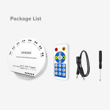 Load image into Gallery viewer, SP608E Dual Signal Output Mobile APP Control Bluetooth LED Controller Kit for WS2812B WS2811 1903 1804 Pixel LED Strip, DC5V~24V