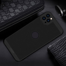 MOFi Honeycomb Texture Breathable PC Shockproof Protective Back Cover Case, For iPhone 12 Pro Max