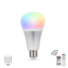 Load image into Gallery viewer, FUT012 E27 9W RGB + CCT LED Bulb Light 100V-240V Full Color Remote Control Smart Bulb WiFi 2.4G Wireless
