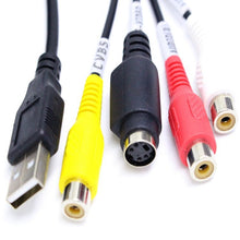 Load image into Gallery viewer, USB to RCA Cable 60+ Supports Vista 64 / Win 7 / Win 8 / Win 10 / Mac OS