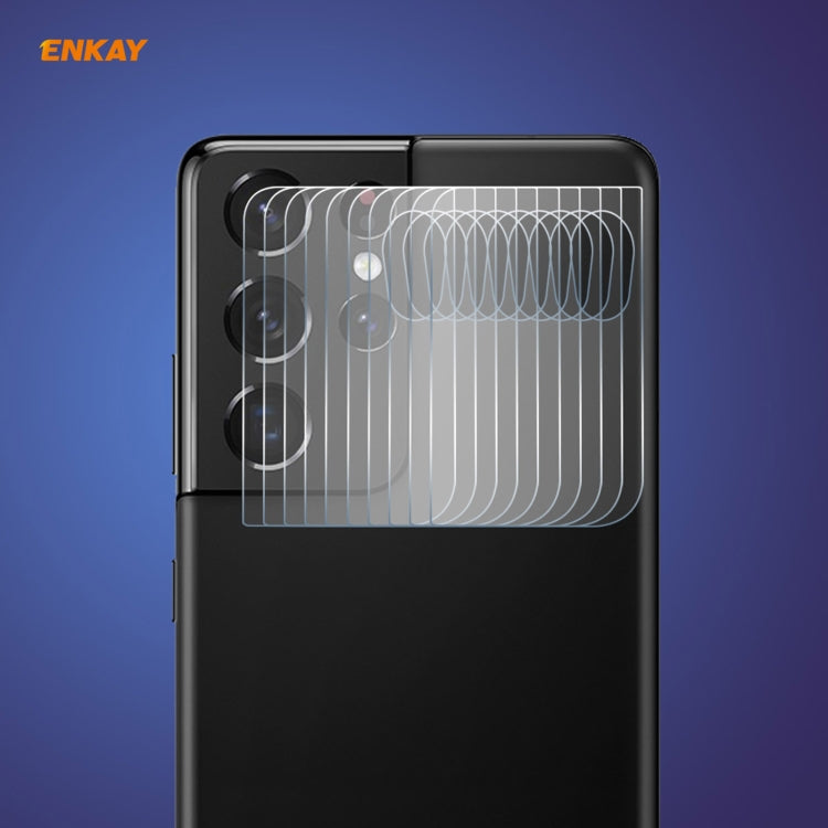 10 PCS ENKAY Hat-Prince 0.2mm 9H 2.15D Round Edge Rear Camera Lens Tempered Glass Film Protector