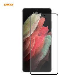 For Samsung Galaxy S21 Ultra 5G ENKAY Hat-Prince 3D Full Screen PET Curved Hot Bending HD Screen Protector Soft Film