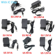 Load image into Gallery viewer, 100-240V AC to DC IC Power Charger Adapter 5V 9V 12V 24V 1A, IC EU 5V1A, IC EU 9V1A, IC EU 12V1A, IC EU 24V1A, IC US 5V1A, IC US 9V1A, IC US 12V1A, IC US 24V1A