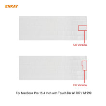 Load image into Gallery viewer, ENKAY 3 in 1  Crystal Laptop Protective Case + EU Version TPU Keyboard Film + Anti-dust Plugs Set for MacBook Pro 15.4 inch A1707 &amp; A1990 (with Touch Bar), For MacBook Pro 15.4 inch A1707 (with Touch Bar)