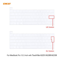 Load image into Gallery viewer, ENKAY 3 in 1 Crystal Laptop Protective Case + EU Version TPU Keyboard Film + Anti-dust Plugs Set for MacBook Pro 13.3 inch A2251 &amp; A2289 &amp; A2338 (with Touch Bar), For MacBook Pro 13.3 inch A2251 (with Touch Bar)