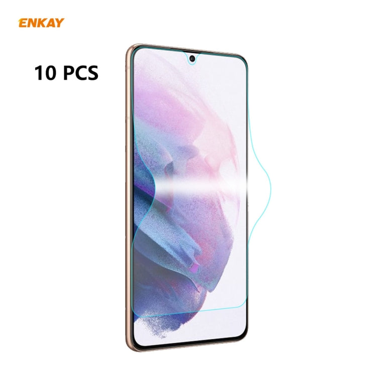 10 PCS ENKAY Hat-Prince 0.1mm 3D Full Screen Protector Explosion-proof Hydrogel Film, For Samsung Galaxy S21 5G, For Samsung Galaxy S21+ 5G, For Samsung Galaxy S21 Ultra 5G