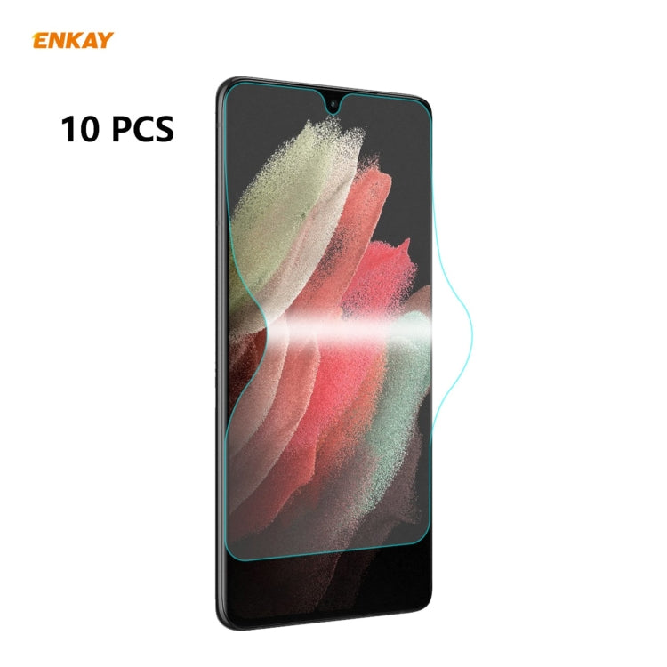 10 PCS ENKAY Hat-Prince 0.1mm 3D Full Screen Protector Explosion-proof Hydrogel Film, For Samsung Galaxy S21 5G, For Samsung Galaxy S21+ 5G, For Samsung Galaxy S21 Ultra 5G
