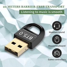 Load image into Gallery viewer, USB Bluetooth V5.0 Adapter Receiver, Bluetooth V5.0