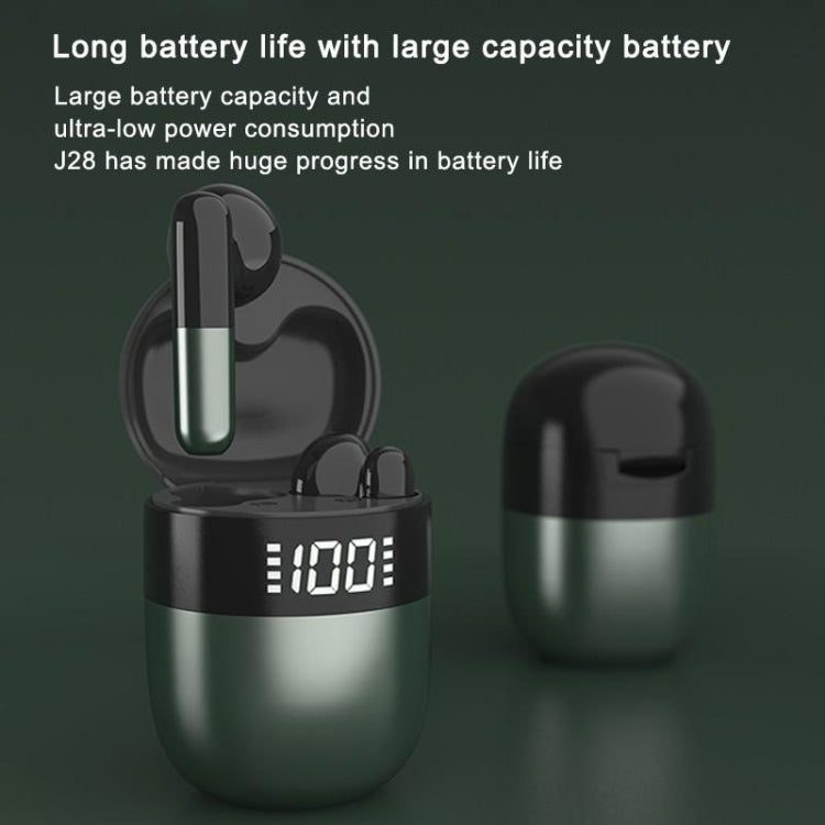 J28 TWS Wireless Bluetooth Earphones LED Digital Display HIFI Music Sport Earphone