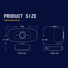 Load image into Gallery viewer, C10 2K HD Without Distortion 360 Degrees Rotate Three-speed Fill Light USB Free Drive Webcams, Built-in  Sound Clearer Microphone
