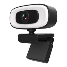 Load image into Gallery viewer, C10 2K HD Without Distortion 360 Degrees Rotate Three-speed Fill Light USB Free Drive Webcams, Built-in  Sound Clearer Microphone