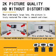 Load image into Gallery viewer, C10 2K HD Without Distortion 360 Degrees Rotate Three-speed Fill Light USB Free Drive Webcams, Built-in  Sound Clearer Microphone