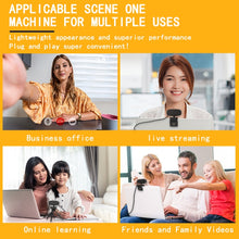 Load image into Gallery viewer, C10 2K HD Without Distortion 360 Degrees Rotate Three-speed Fill Light USB Free Drive Webcams, Built-in  Sound Clearer Microphone