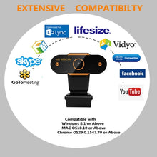 Load image into Gallery viewer, 312 1080P HD USB 2.0 PC Desktop Camera Webcam with Mic, Cable Length: about 1.3m, Regular, with Tripod, Anti-peep