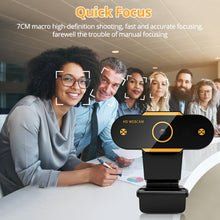 Load image into Gallery viewer, 312 1080P HD USB 2.0 PC Desktop Camera Webcam with Mic, Cable Length: about 1.3m, Regular, with Tripod, Anti-peep