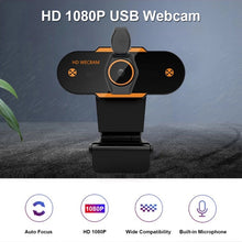 Load image into Gallery viewer, 312 1080P HD USB 2.0 PC Desktop Camera Webcam with Mic, Cable Length: about 1.3m, Regular, with Tripod, Anti-peep