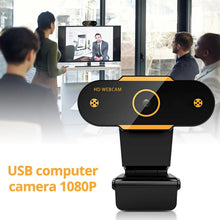 Load image into Gallery viewer, 312 1080P HD USB 2.0 PC Desktop Camera Webcam with Mic, Cable Length: about 1.3m, Regular, with Tripod, Anti-peep