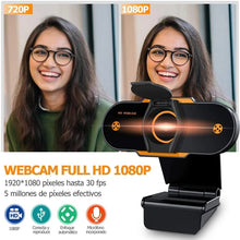 Load image into Gallery viewer, 312 1080P HD USB 2.0 PC Desktop Camera Webcam with Mic, Cable Length: about 1.3m, Regular, with Tripod, Anti-peep