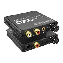 Load image into Gallery viewer, Digital To Analog Audio Converter Stereo Extractor DAC Amplifier Optical SPDIF 192Khz 24Bit