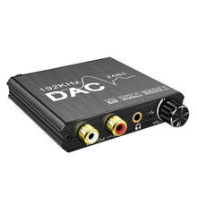 Load image into Gallery viewer, Digital To Analog Audio Converter Stereo Extractor DAC Amplifier Optical SPDIF 192Khz 24Bit