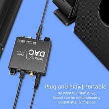 Load image into Gallery viewer, Digital To Analog Audio Converter Stereo Extractor DAC Amplifier Optical SPDIF 192Khz 24Bit