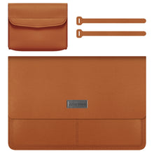 Load image into Gallery viewer, Litchi Pattern PU Leather Waterproof Ultra-thin Protection Liner Bag Briefcase Laptop Carrying Bag for 13-14 inch Laptops, For 13-14 inch