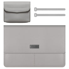 Load image into Gallery viewer, Litchi Pattern PU Leather Waterproof Ultra-thin Protection Liner Bag Briefcase Laptop Carrying Bag for 13-14 inch Laptops, For 13-14 inch