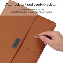 Load image into Gallery viewer, Litchi Pattern PU Leather Waterproof Ultra-thin Protection Liner Bag Briefcase Laptop Carrying Bag for 13-14 inch Laptops, For 13-14 inch