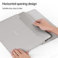 Load image into Gallery viewer, Litchi Pattern PU Leather Waterproof Ultra-thin Protection Liner Bag Briefcase Laptop Carrying Bag for 13-14 inch Laptops, For 13-14 inch