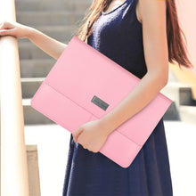 Load image into Gallery viewer, Litchi Pattern PU Leather Waterproof Ultra-thin Protection Liner Bag Briefcase Laptop Carrying Bag for 13-14 inch Laptops, For 13-14 inch