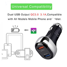 Load image into Gallery viewer, YSY-312 18W Portable QC3.0 Dual USB Mobile Phones and Tablet PCs Universal Car Charger, Car Charger