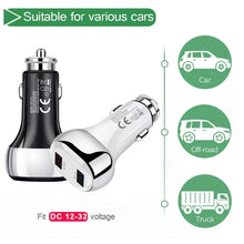 Load image into Gallery viewer, YSY-312 18W Portable QC3.0 Dual USB Mobile Phones and Tablet PCs Universal Car Charger, Car Charger